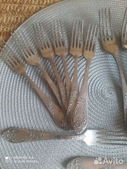 Мельхиоровые столовые приборы,вилки,ложки СССР