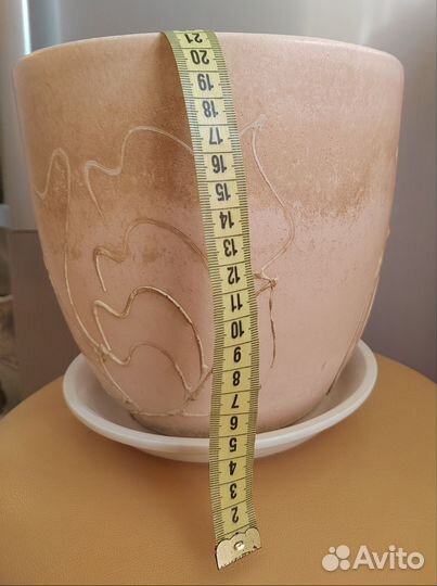 Большой глиняный горшок 21 см