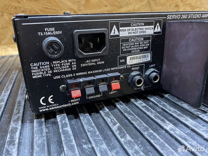 Студийный усилитель Samson servo 260