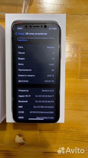 iPhone X, 256 ГБ