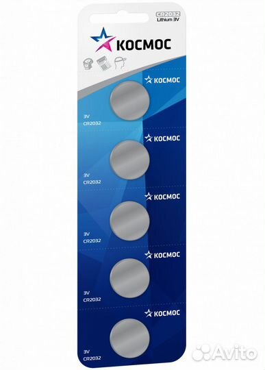 Батарейка для глюкометра Космос сr2032 (1шт)