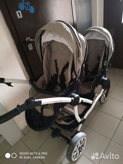 Коляска для двойни/погодок 2в1