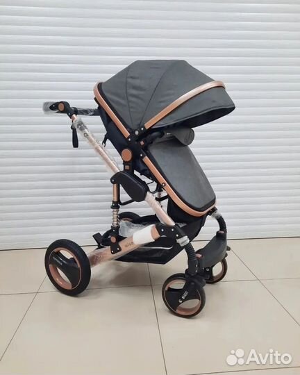 Коляска новая 3в1 wisesonle серый