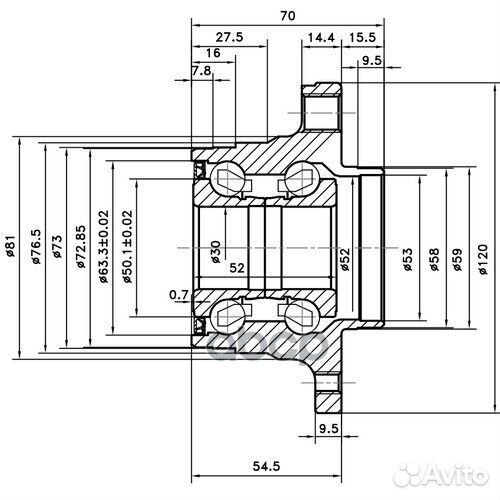 Ступица задняя зад Z89338R Zikmar