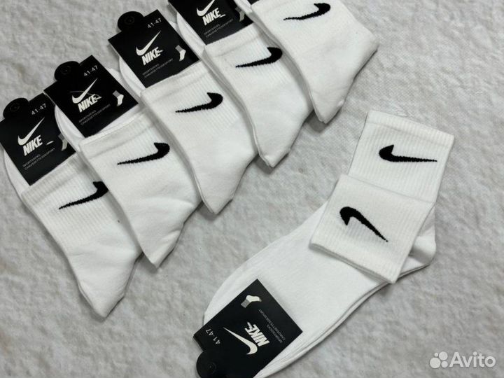 Высокие носки nike белые