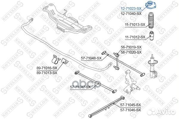 12-71023-SX опора амортизатора заднего левого