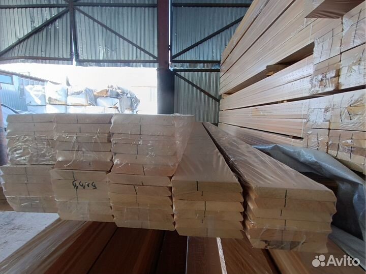 Планкен скошенный из лиственницы 20х120х3м аб