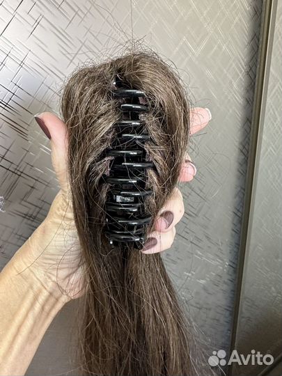 Хвост-шиньон на заколке