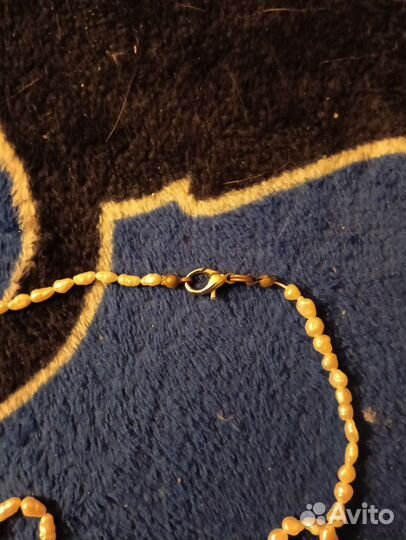 Бусы из речного жемчуга винтаж 116 см