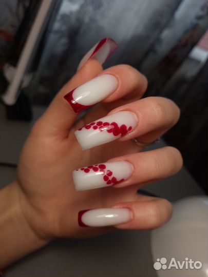 Маникюр с наращиванием, на дому