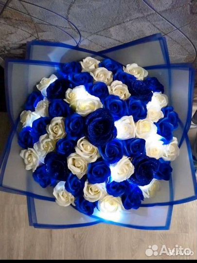 Букет из мыльных роз