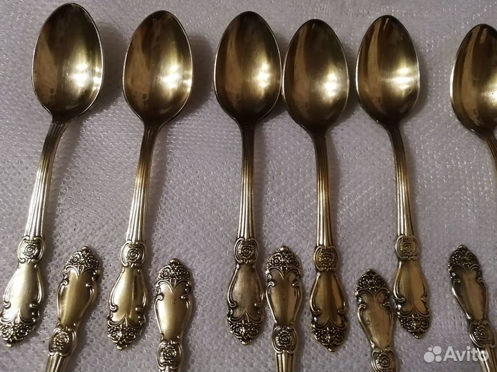 Чайные ложки Золотая Роза Кольчугино СССР