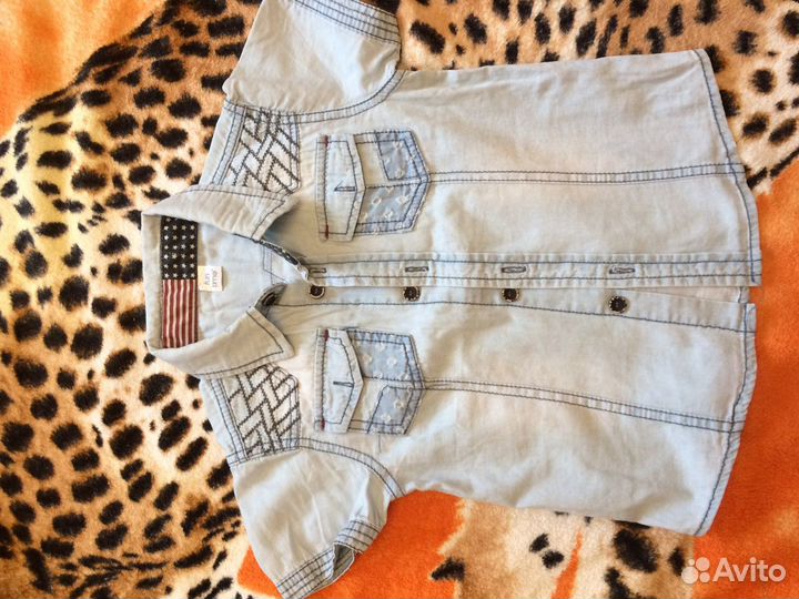 Рубашка джинсовая на мальчика 4-5,5 лет