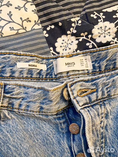 Джинсы mango жен широкие 50 размер