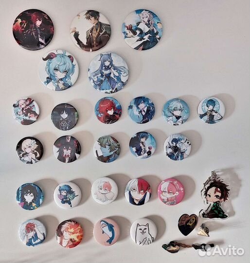 Значки Геншин Импакт, крд, мга и др