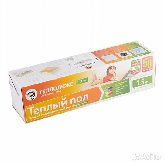 Теплый пол Теплолюкс ultra 1,5 кв.м 170 Вт