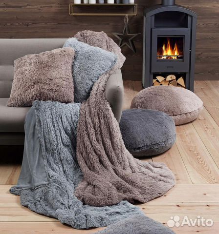 Пушистые пледы травка 150х200 200х220 220х240