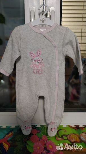 Комбинезон 68(6 мес)велюр, хлопок 100%