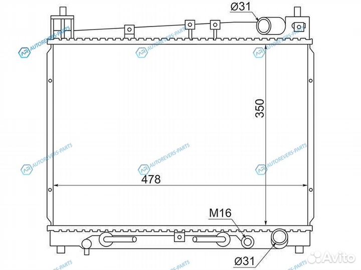 TY000W10 Радиатор toyota yarisvitzechoplatzfuncarg