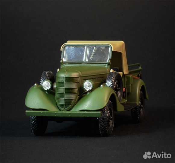 1:43 газ 61-417 Зелёный с тентом. Наш автопром