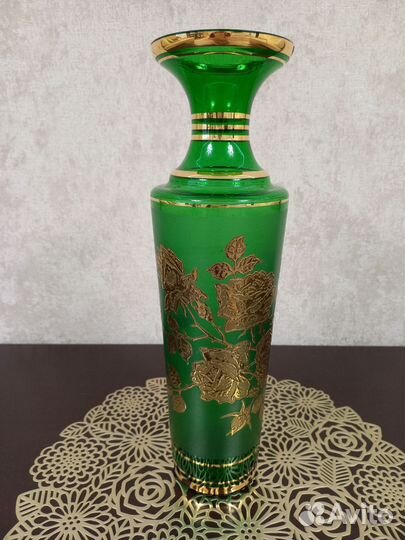 Ваза для цветов большая СССР Чехословакия Богемия