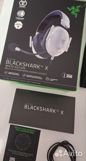 Продам наушники Razer BlackShark V2 X белые