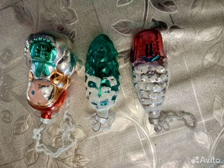 Елочные игрушки стекло СССР
