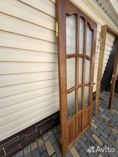 Дверь деревянная межкомнатная бу с коробкой