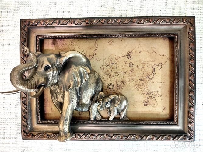 Панно коллаж слоны