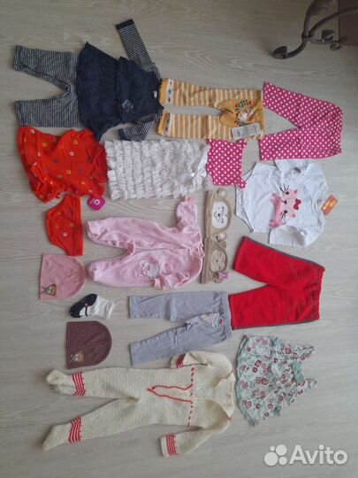 Вещи пакетом на девочку от 0 до 1.5 лет