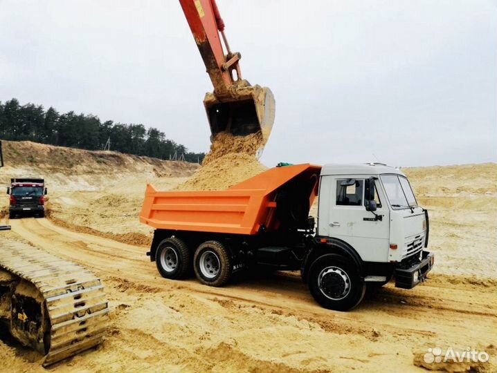 Песок карьерный: доставка от 20м