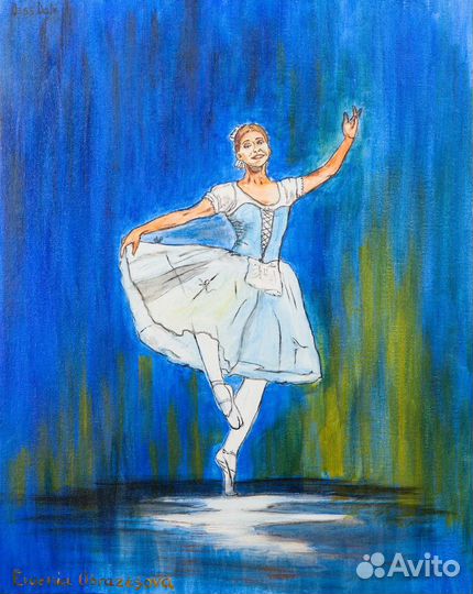 Картина масло на холсте интерьерная девушка