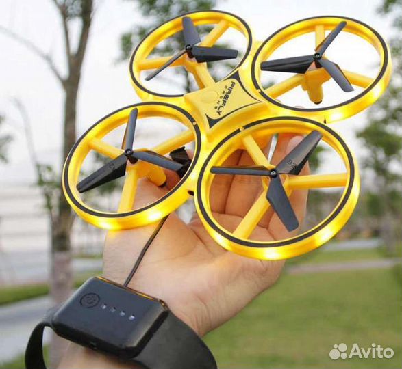 Квадрокоптер Управление рукой Drone Желтый Дрон