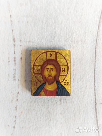 Рукописная дорожная икона Спасителя