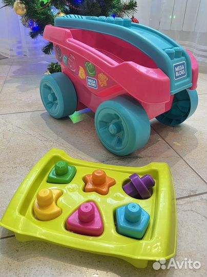 Конструктор мега блокс тележка сортер mega bloks