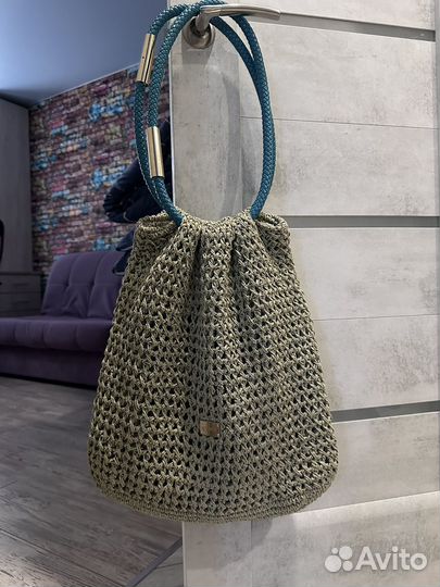 Сумка пляжная плетеная
