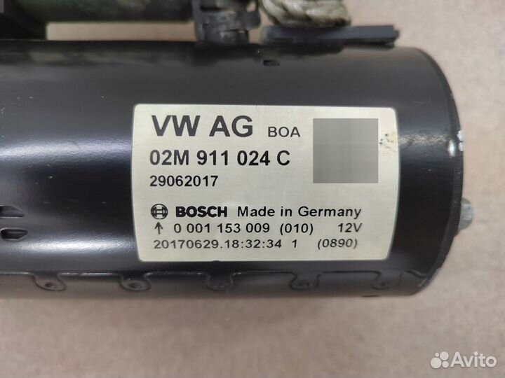 Стартер оригинал VAG 2,0TDI 02M911024C