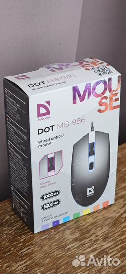 Мышь проводная Defender Optical Mouse Dot MB-986
