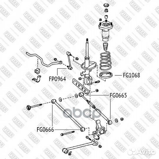 Тяга стабилизатора задняя левая/правая зад пр