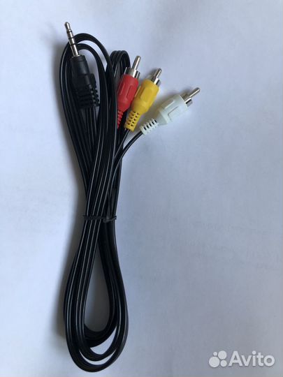Шнур mini jack 3.5 на 3RCA новый для аудио, видео