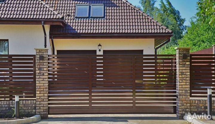 Ворота откатные с подушкой