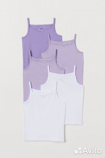 H&m майки для девочек 122/128 новые бельевые