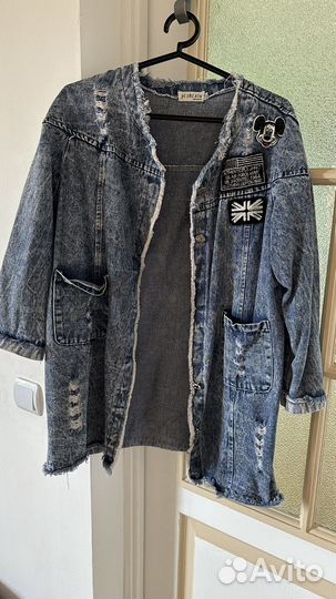 Джинсовка удлиненная