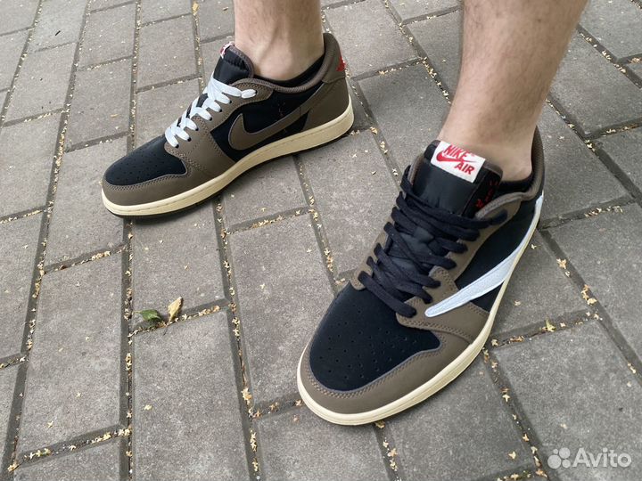 Кроссовки Nike air jordan 1 low x travis scott