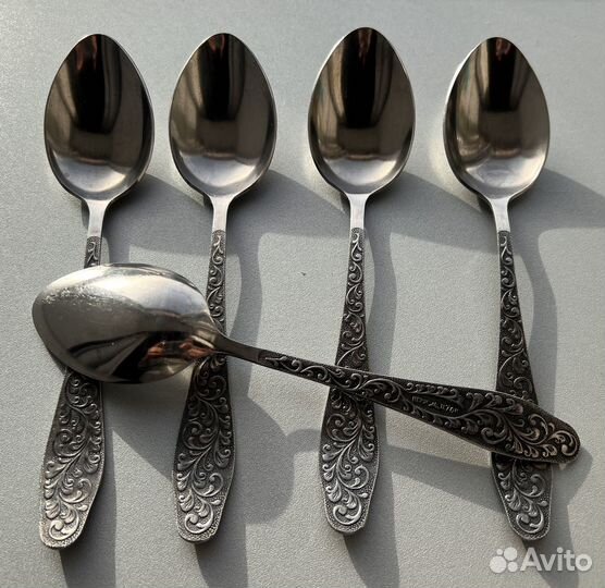 Поднос Кольчугино Мельхиор и Кокотницы Ложки