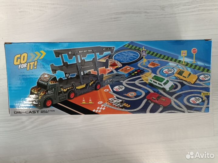 Автовоз с машинами и катапультой