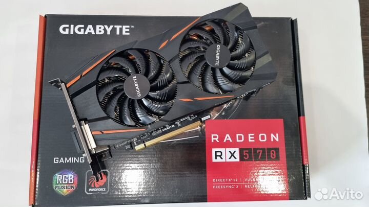 Видеокарта RX 570 4gb Gigabyte Radeon gaming 4G