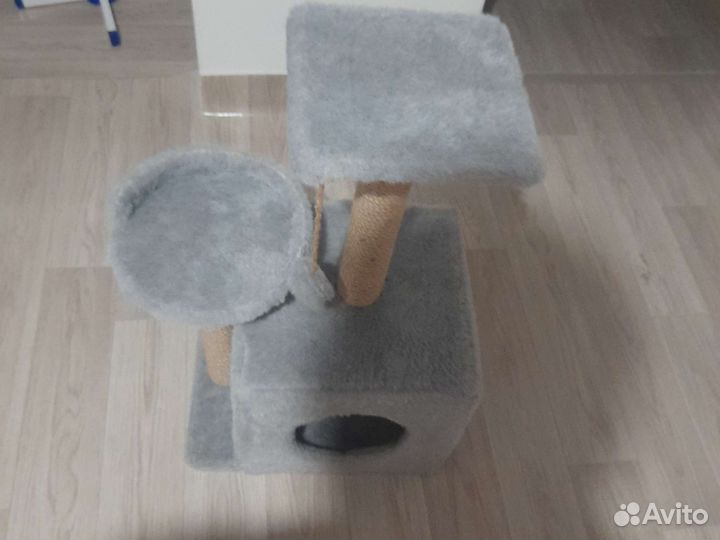 Когтеточка домик для кошки с когтеточками