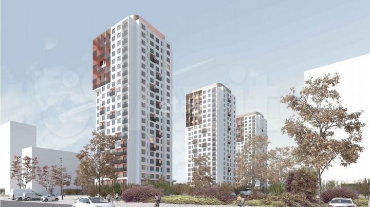 2-к. квартира, 61,8 м², 2/22 эт.