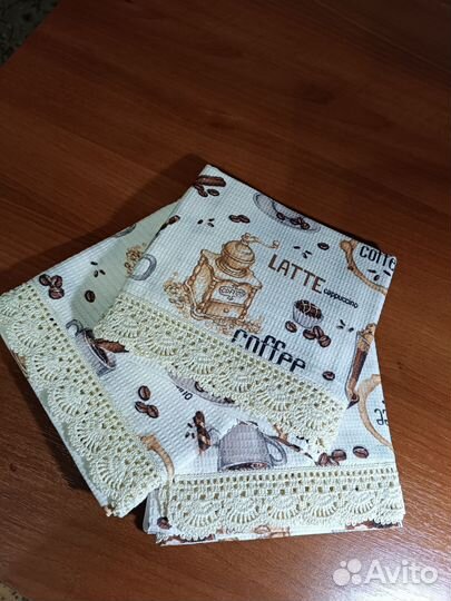 Полотенца для кухни с кружевом ручной работы